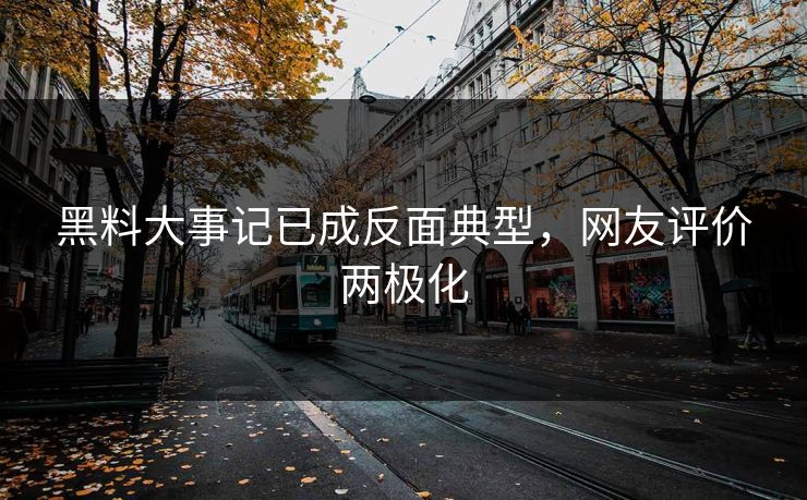 黑料大事记已成反面典型，网友评价两极化